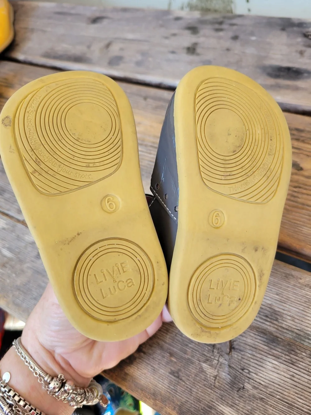 Livie & Luca gray patent